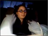 Brunette bitch showing tits