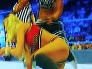 Tried getting better shots of her but well I wasn't about to record the whole freakin match? Oh and Carmella aswell. Cute blond but skinny and not much of an ass.