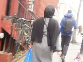This sexy bengali hijabi slut was proper teasing me from the front she was moving her ass cheeks left to right it looked so soft and firm mmm bet her ass jiggles while riding a cock mmm