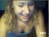 blonde whore shows her butt on webcam