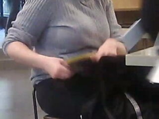 Adorable Blond girl with glasses and big tits!