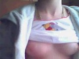 Teen slut chatting and showing her tits