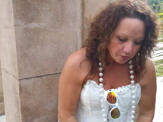 Debbie Delicious starring in Elegant In White Smoking at the Old Ruins. I smoke while playing with my titties and pussy near a busy street in the old ruins.